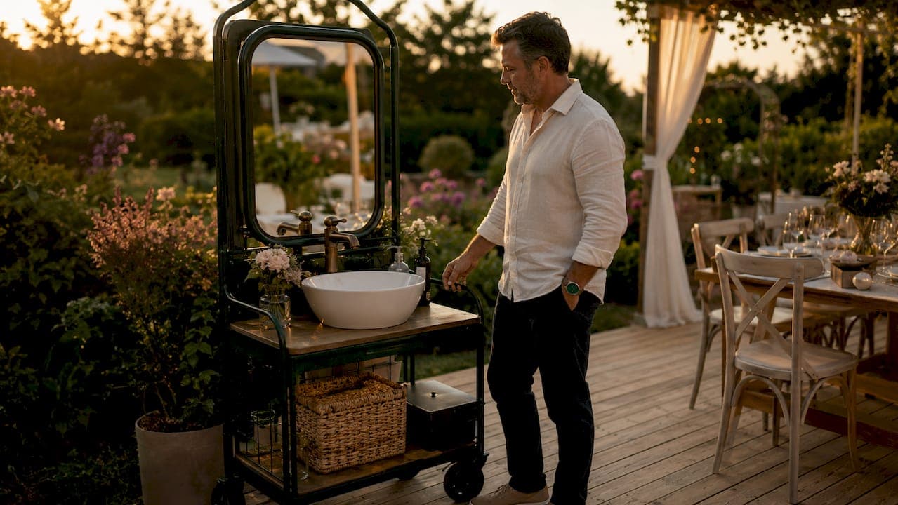Miroir lavabo mobile mariage : équipement clé 2026