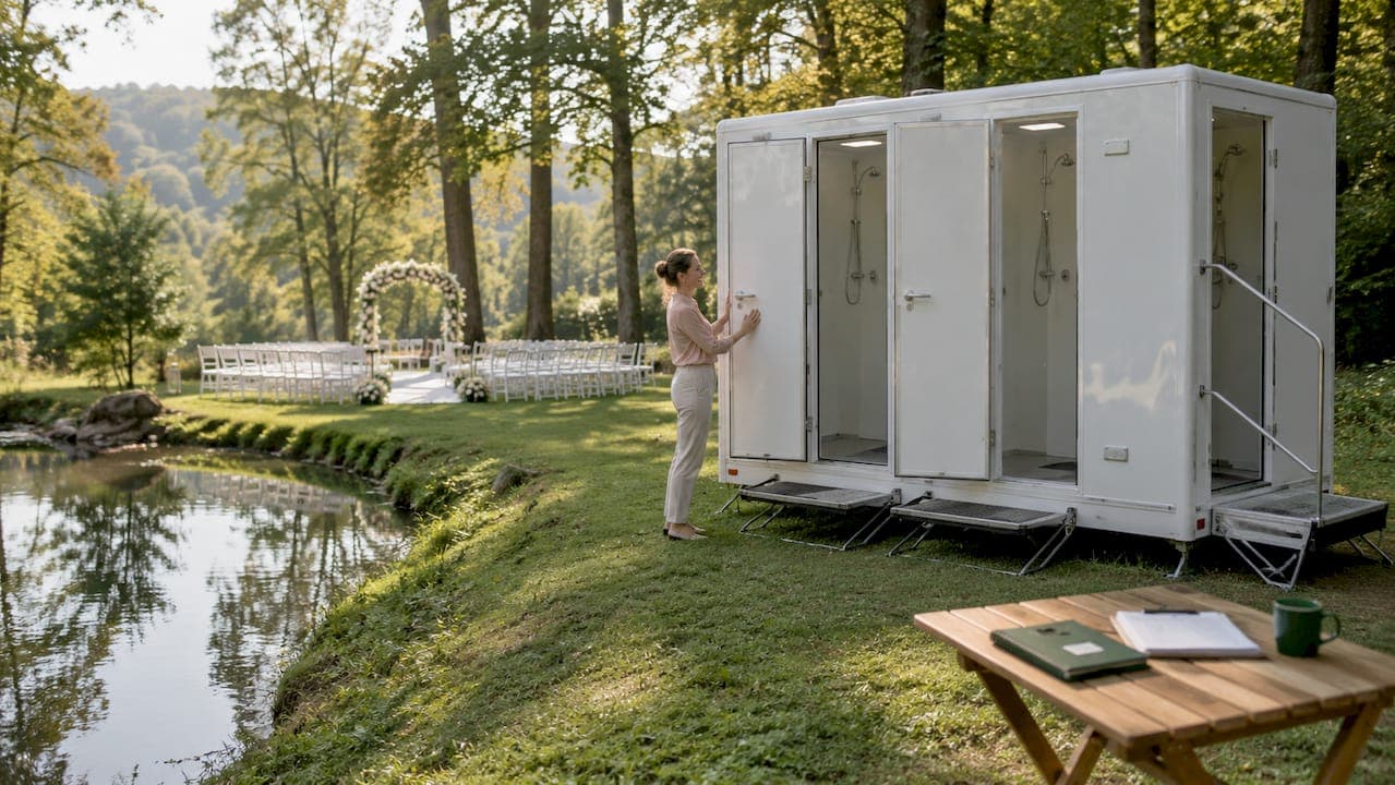 Avantages des douches mobiles pour un week-end mariage