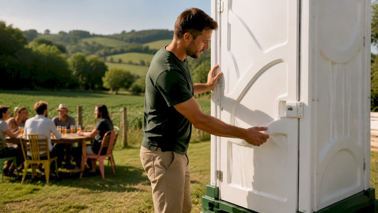 Toilettes mobiles pour barbecue et week-end en plein air