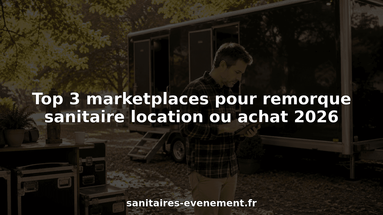 Top 3 marketplaces pour remorque sanitaire location ou achat 2026